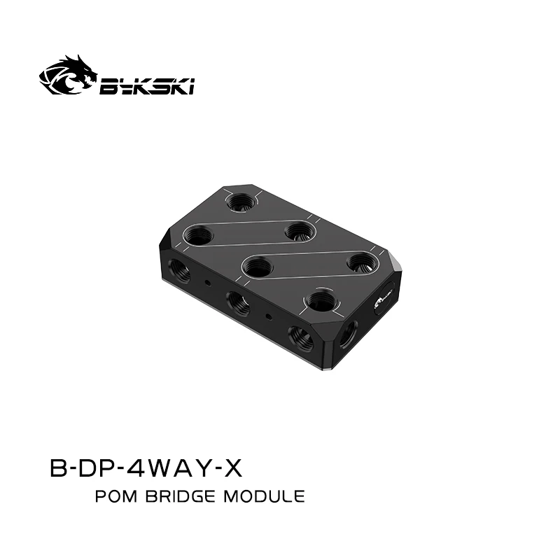 Bloque de terminales GPU Bykski para tarjeta gráfica de computadora, bloque de refrigeración por agua, adaptador de módulo de puente/conectores POM/B-DP-6WAY-X - imagen 4