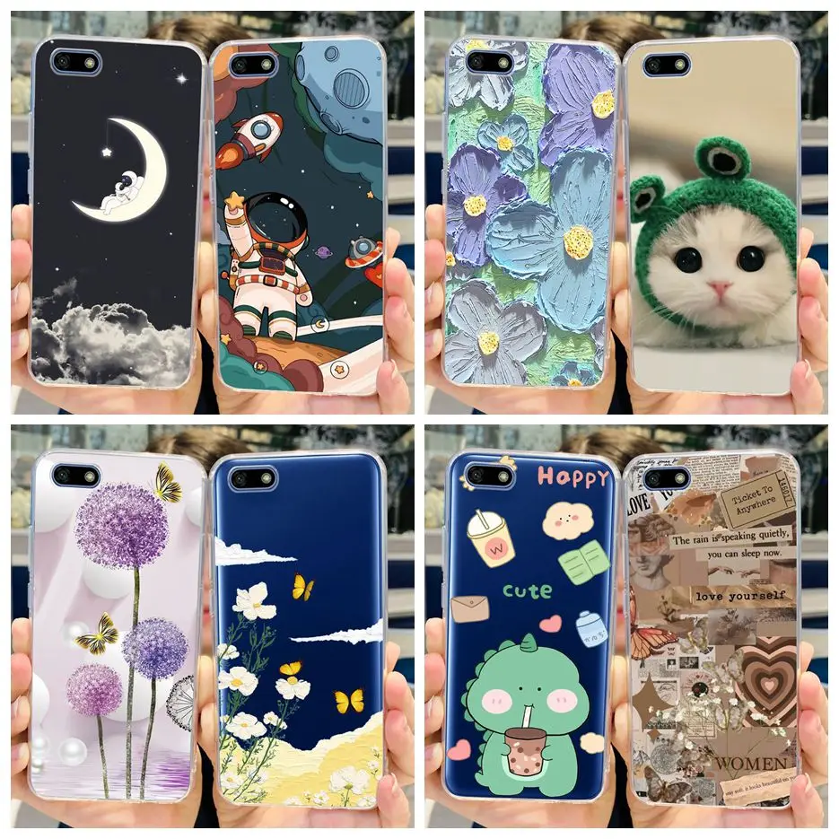 Funda de silicona blanda para Honor 7S, carcasa pintada de lujo para Honor 7A, Rusia, DUA-L22, parachoques de 5,45 pulgadas