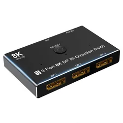 Conmutador DisplayPort DP1.4 bidireccional HDR para varias pantallas