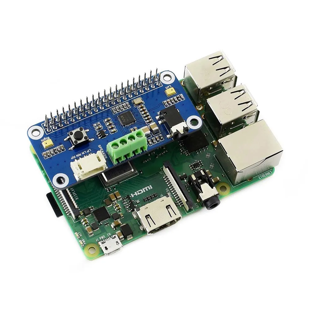 Waveshare WM8960 tarjeta de sonido Hi-Fi, sombrero para Raspberry Pi Zero/Zero W/Zero WH/2B/3B/3B +, códec estéreo, reproducción/grabación - imagen 5