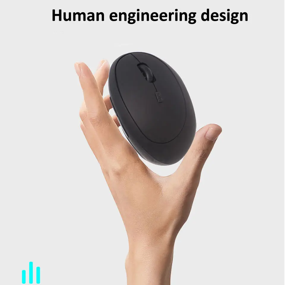 HKXA-ratón Vertical ergonómico 2,4G, inalámbrico, recargable por USB, 1600 DPI, Mini ratón de juego 6D para ordenador, portátil y PC - imagen 2