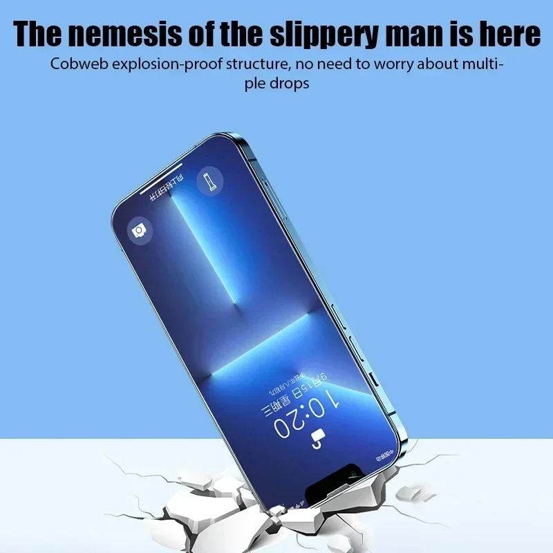 4 Uds vidrio templado mate 14 12 11 15 Pro Max 7 8 16 Plus Protector de pantalla esmerilado para Iphone 13 Mini X XR XS MAX - imagen 5