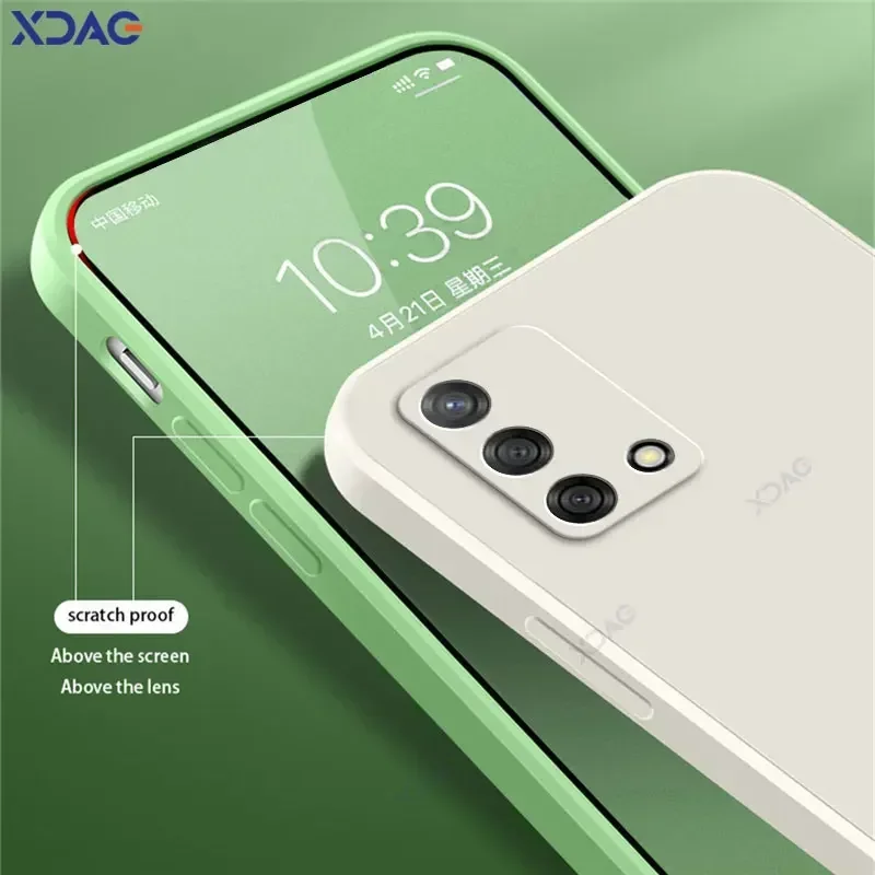 Funda de lujo de doble capa para teléfonos móviles OPPO F19 F19s protección completa de cámara OPPOF19s armadura de silicona líquida cuadrada suave - imagen 5