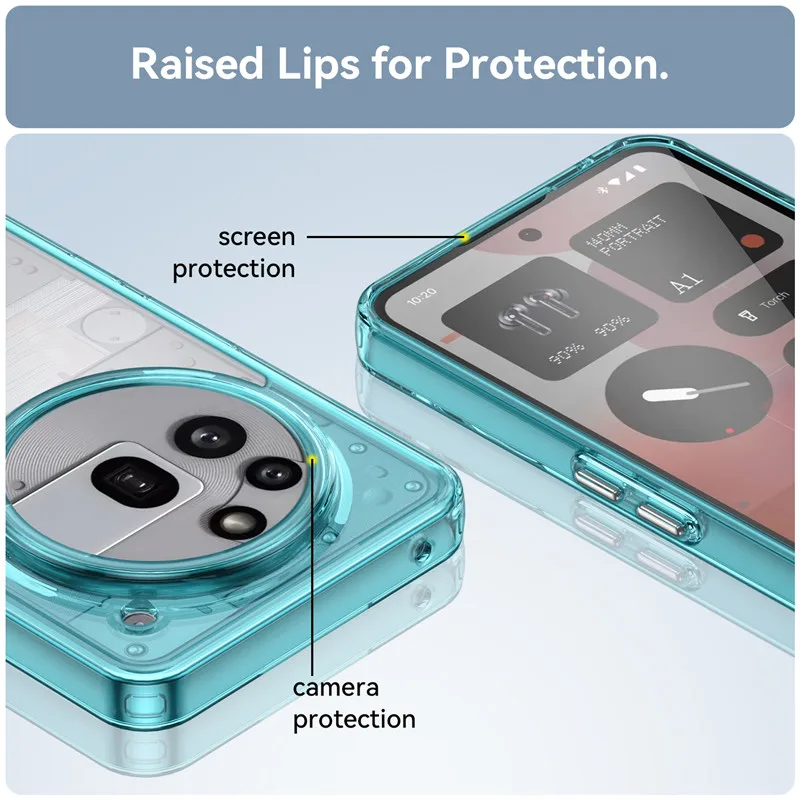 Para nada teléfono 3a Pro funda nada teléfono 3a Pro cubierta TPU borde acrílico plano posterior funda protectora para teléfono nada teléfono 3a Pro - imagen 5