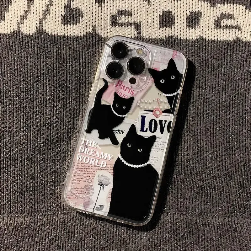 Funda de gato bonito de dibujos animados para Samsung Galaxy S25 Ultra 5G S24 S22 S23 Plus Ultra S20 S21 FE A16 A54 A55 A35 A34 A53 A14 A32 - imagen 4