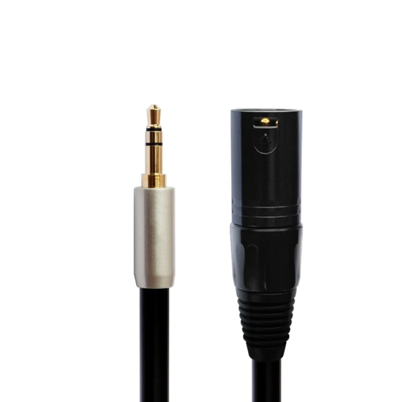 Adaptador de Cable balanceado XLR a 3,5mm, Cable auxiliar XLR macho chapado en oro a Mini-Jack de 1/8 pulgadas - imagen 3