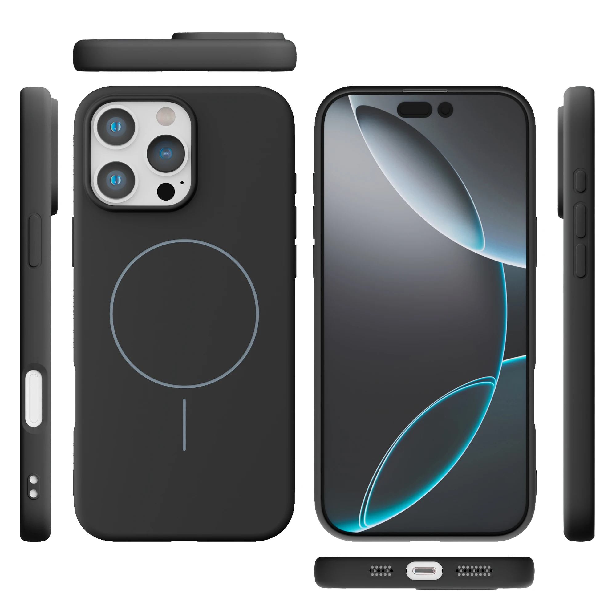 Funda mate para iPhone 17 Air 16E 16 E 15 Pro Max 14 Plus 13 12 Magsafe Mag Safe 16Pro 16Plus 15Pro 14Pro accesorios de cubierta de teléfono - imagen 2