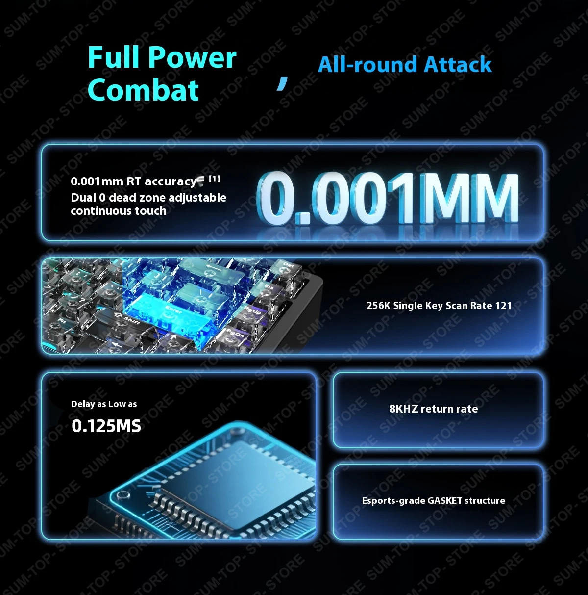 MARS75 Teclado mecánico E-sport 8K interruptor magnético juego Teclado mecánico ARGB batería larga personalizado HotSwap accesorio para juegos - imagen 3