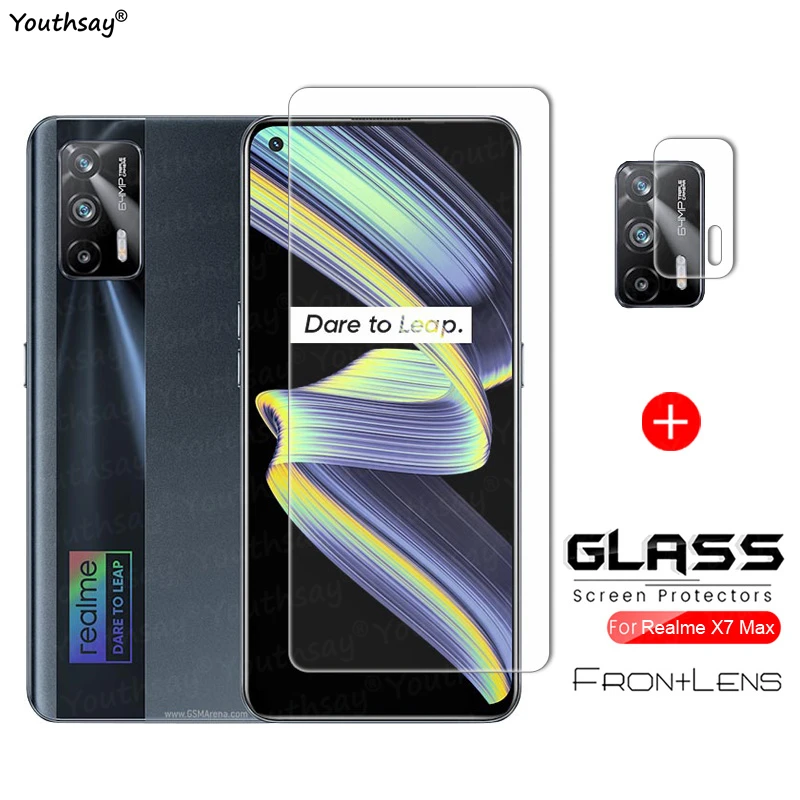 Para Realme X7 Max vidrio templado para Realme X7 Max película de pantalla de vidrio lente película protectora de cámara para Realme X7 Max 5G