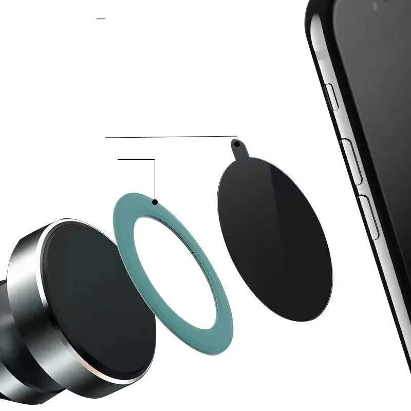 Anillo magnético de cuero Universal para funda de teléfono Magsafe, pegatina de Metal, soporte para cargador inalámbrico, placa de hierro, soporte magnético para coche - imagen 2