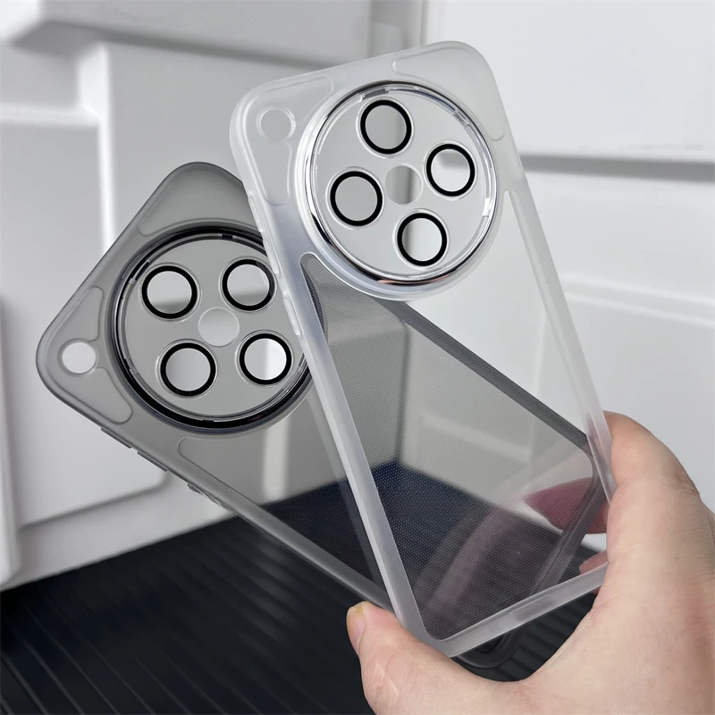 Funda de teléfono de lujo con película de lente para OPPO Find X8 Pro X8Pro 5G, marco glaseado de silicona suave, cubierta de parachoques de borde de alta moda - imagen 3