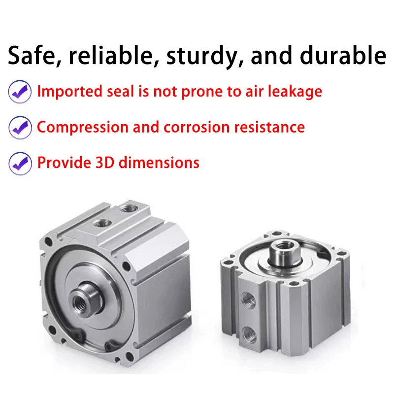 Cilindro fino compacto marca AFR serie JCQ 12 16 20 25 32 40 50 63 80 100 diámetro 10 20 30 40 50 tiempos JCQ12-10 JCQ16-20 JCQ20-25 - imagen 5