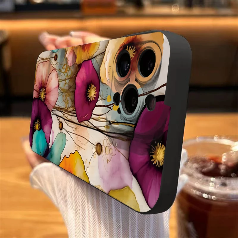 Funda protectora de teléfono de TPU suave con patrón Floral Vintage para Xiaomi Redmi Note 14 13 12 Pro Plus 5G 12S 11S 11 10S Redmi 13C - imagen 2