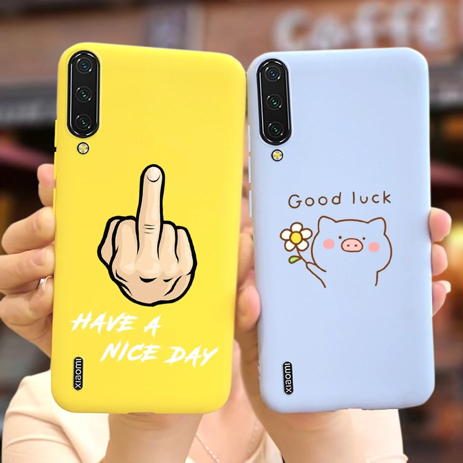Funda de silicona suave para Xiaomi Mi 9 Lite, carcasa delgada con dibujos animados, parachoques a prueba de golpes, Mi CC9 - imagen 4