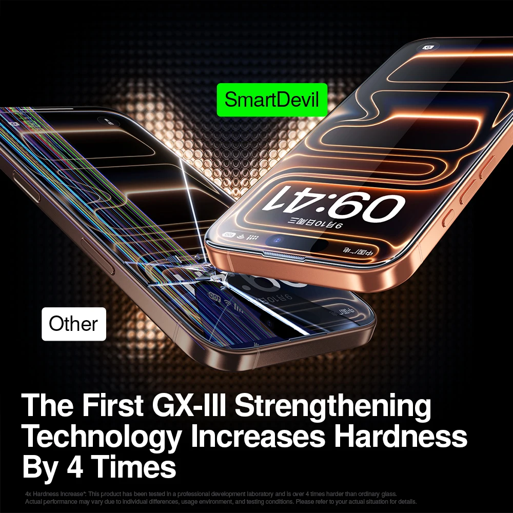 SmartDevil Protector de pantalla de esquina de cabina sin polvo para iPhone 17 Pro Max Película de vidrio templado a prueba de polvo para iPhone Air 17 16 Pro - imagen 2