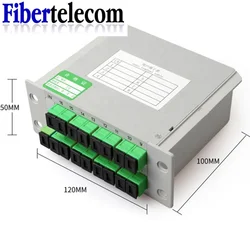 Divisor de fibra óptica SC APC enchufable para casete