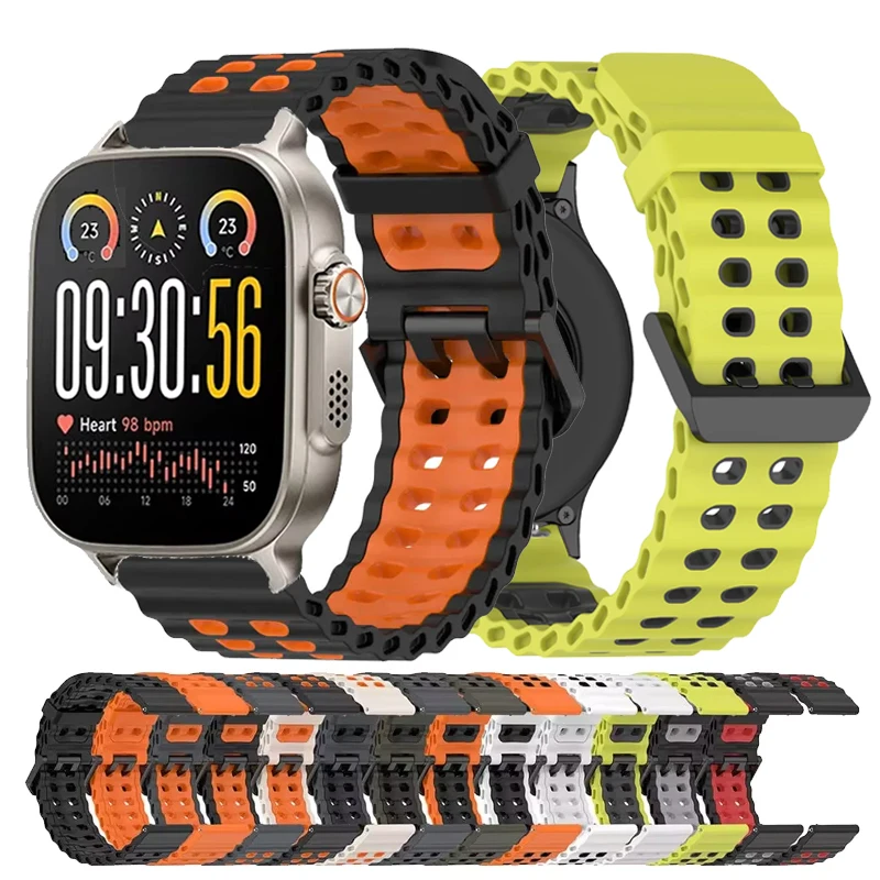 Correa oceánica de 22mm para reloj inteligente Realme 5, Correa de silicona para reloj Realme S2/Realme S 2 2Pro 3 3 Pro