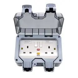 Enchufe Exterior IP66 Impermeable 13A - Protección Anti-Fugas