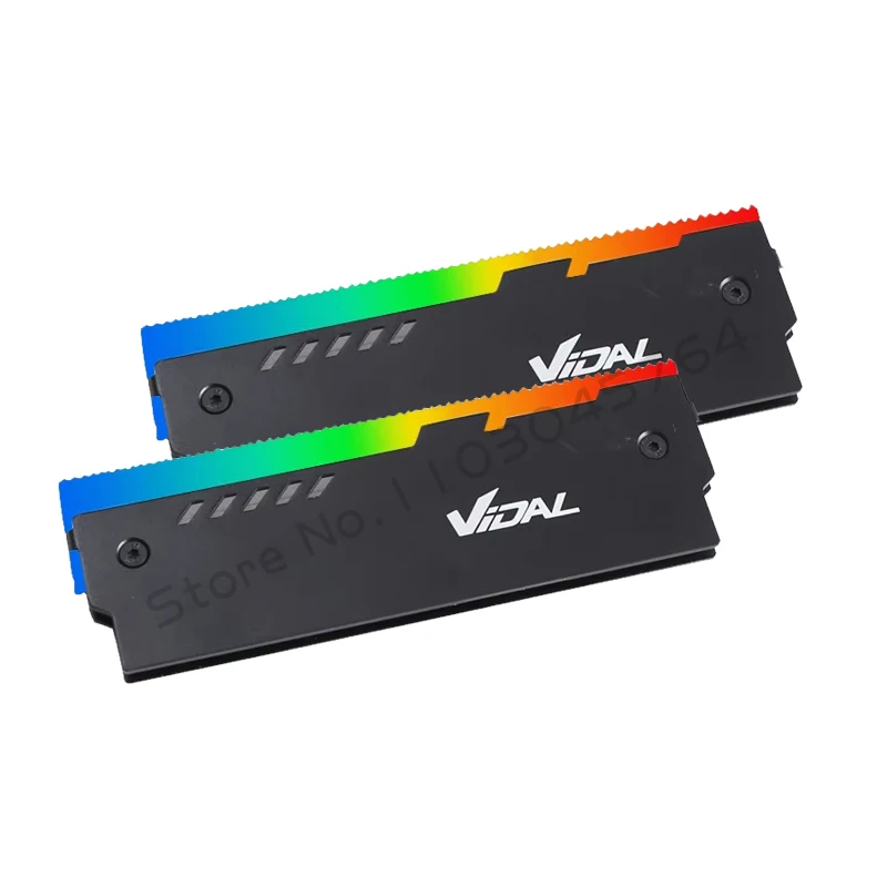 Disipador de calor Ram para computadora de escritorio ARGB DDR4 DDR3 Disipador de calor de memoria universal direccionable Negro / Blanco Paquete de 2 piezas - imagen 4