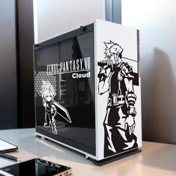 Pegatina Cloud Strife Carcasa PC ATX – Sticker Anime Vinilo Impermeable