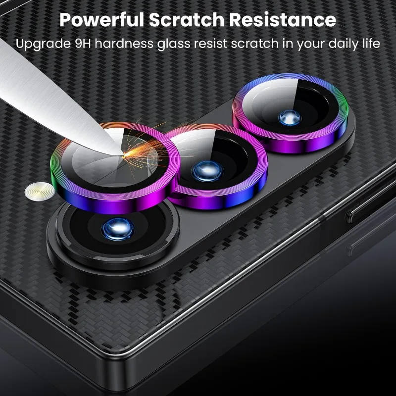 Protector de lente de cámara para Samsung Galaxy Z Fold 6 5 4 Z Flip 6, Protector de pantalla de vidrio templado, tapa de caja de Metal, 2 piezas - imagen 4