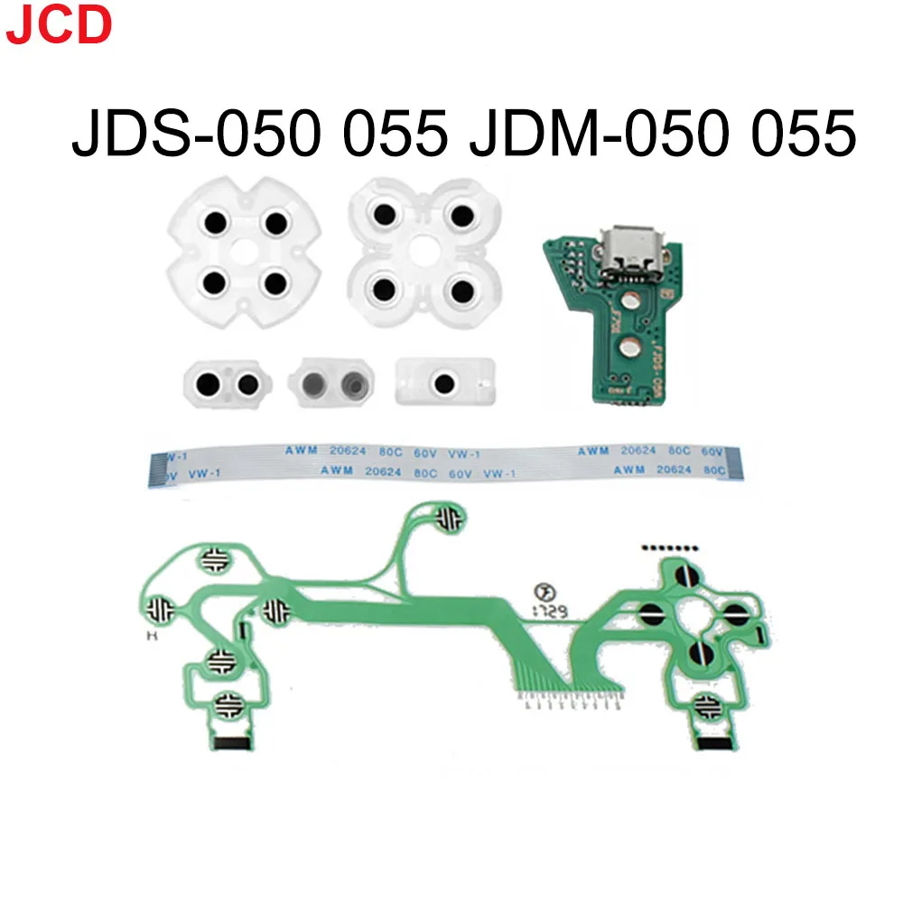 JCD 1 Juego de JDS-001 030 040 055 Placa de puerto de carga USB para piezas de reparación de controlador PS4 PS4 PRO JDM 055 controlador y conductor - imagen 4
