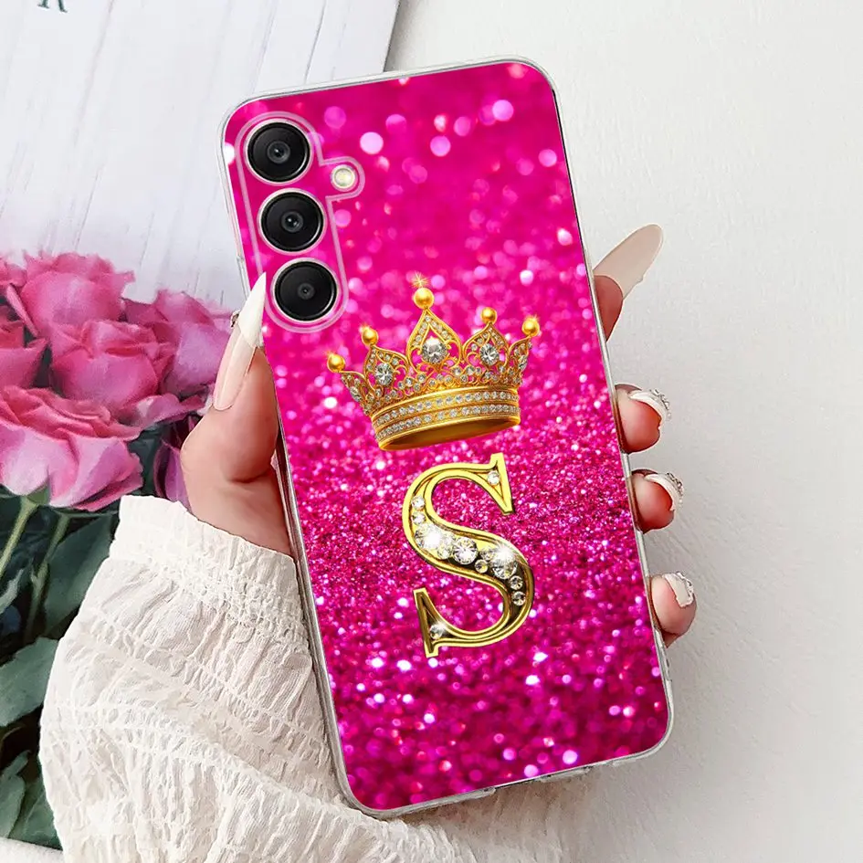 Funda para Samsung Galaxy A15 A25 A35 A55 5G, funda de teléfono con letras bonitas, fundas de silicona suaves transparentes para Samsung A25 5G SM-A256B - imagen 4