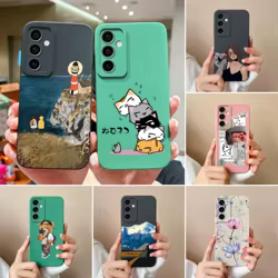 Funda de silicona líquida para teléfono Samsung Galaxy A35 A55, cubierta completa, Protector anticaída para SamsungA35 A 55