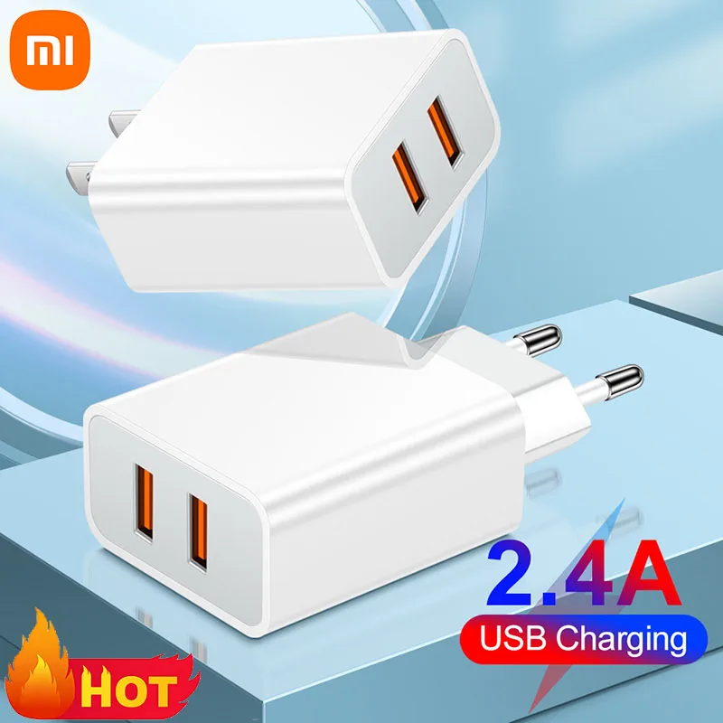 XIAOMI-Cable Typec de cargador rápido 2,4a, carga Ultra rápida Usb C Pd, adaptador de cargador de teléfono de alta velocidad, enchufe UE/EE. UU./Reino Unido para Huawei