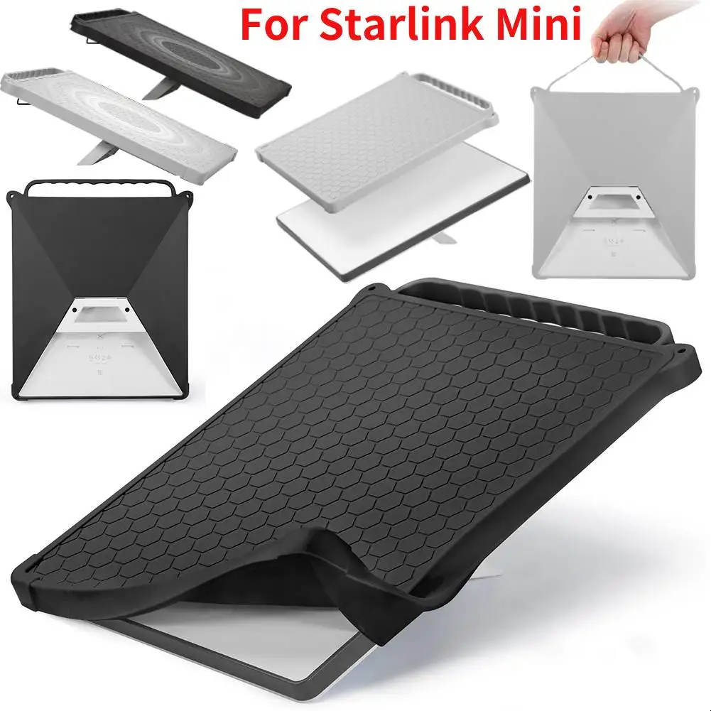 Funda protectora de silicona para Starlink Mini, funda protectora antideslizante de cobertura completa para Starlink Mini Satellite Dish