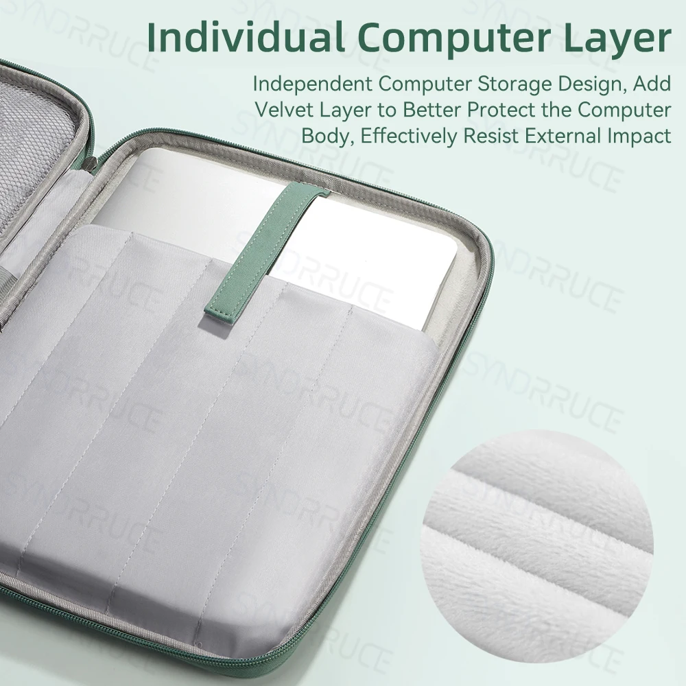 Bolsa de ordenador portátil para Macbook Air 13 Pro, funda impermeable para Notebook, 11, 13 pulgadas, iPad Pro 12,9, funda de tela, accesorios - imagen 4
