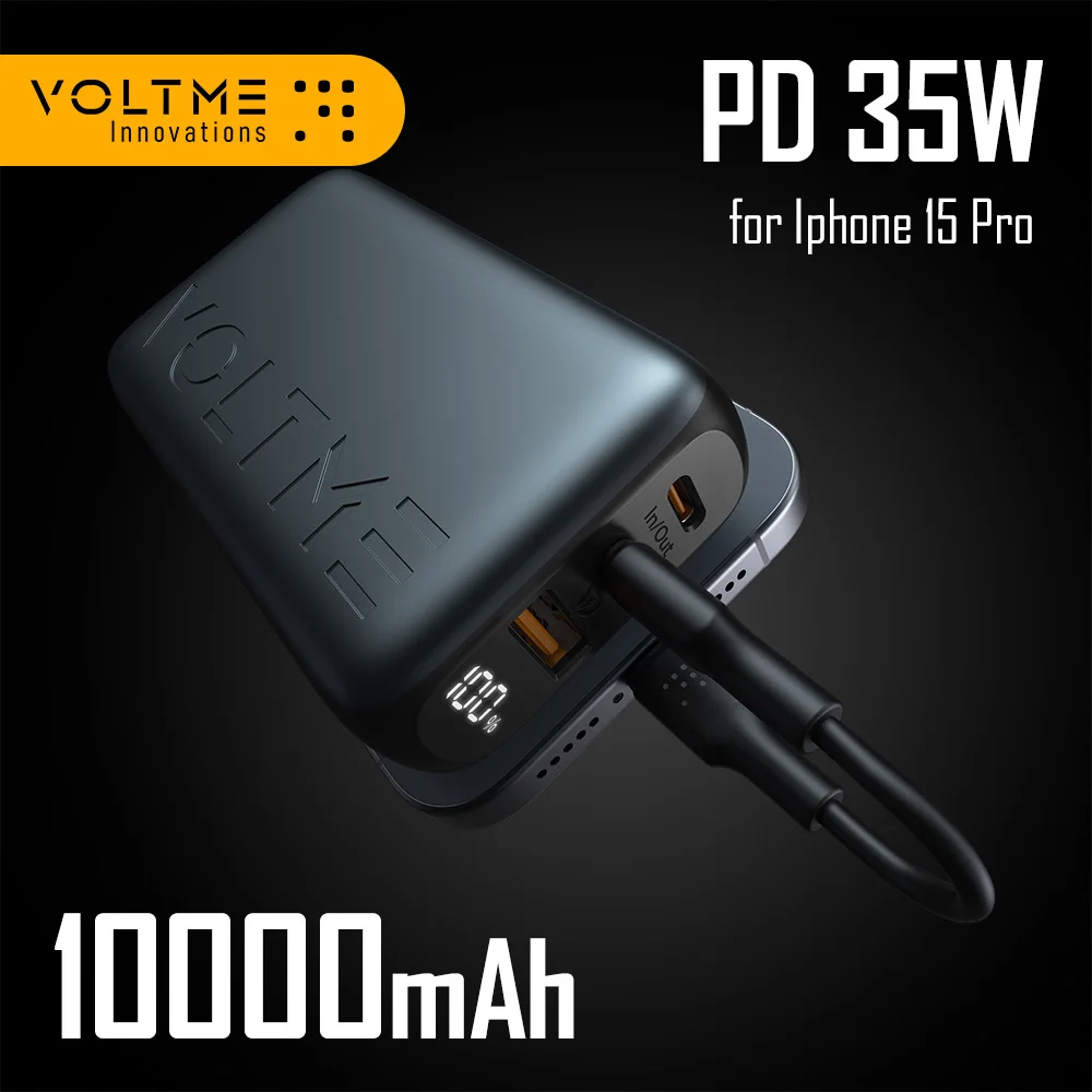 Voltme power bank Hypercore 10000mAh, cargador portátil, 35W PD, carga rápida, paquete de batería, para 15 Pro Max/iPad Pro/Samsung S24 - imagen 2