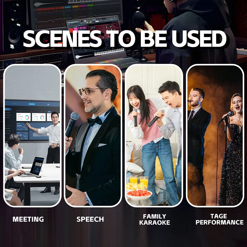 Micrófono inalámbrico SU-108B, 2 canales, pantalla LED de frecuencia fija UHF, micrófono de mano para fiesta, Karaoke, iglesia, espectáculo, reunión - imagen 5