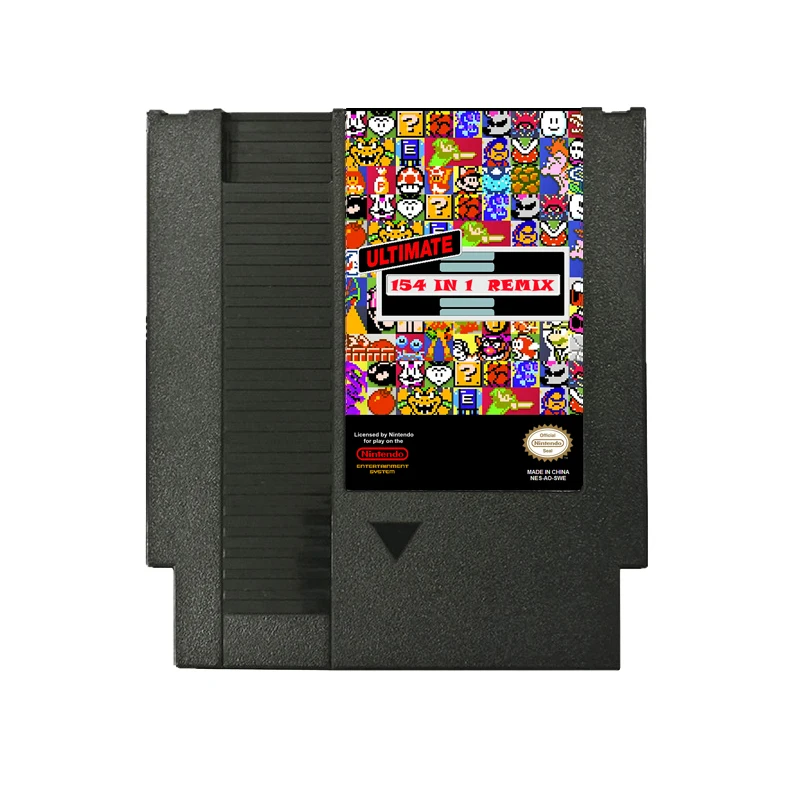 Cartucho de juego NES 154 en 1, tarjeta de videojuego Retro roja y gris de 72 pines para reproductor de cartuchos de juego de 8 bits - imagen 5