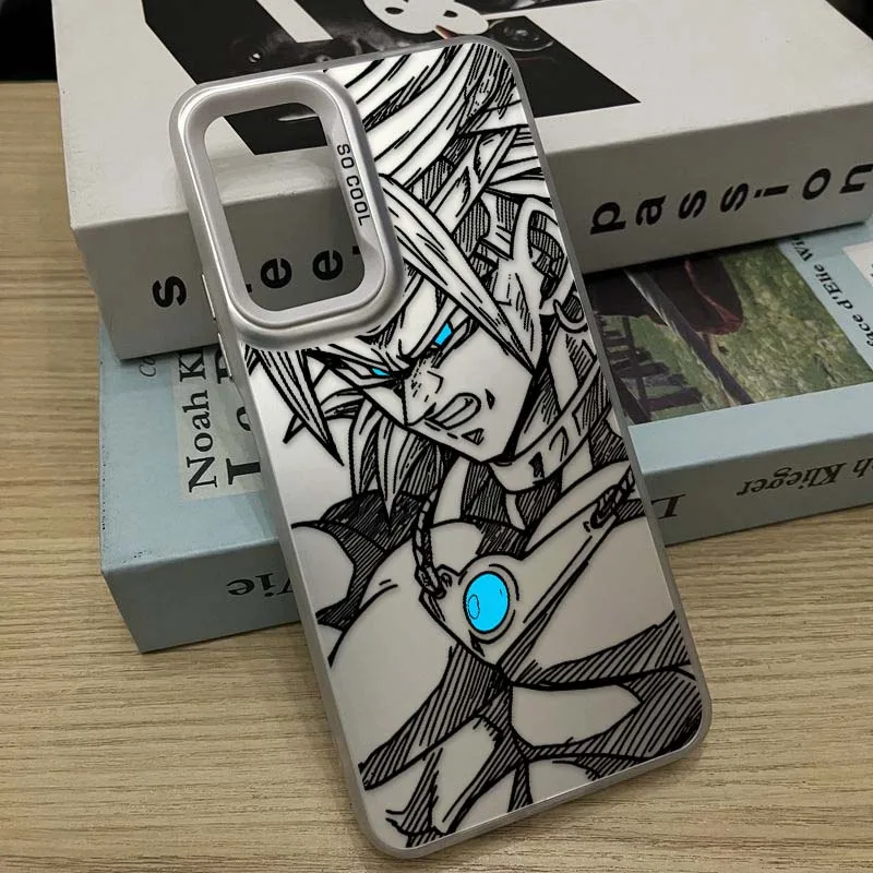 D-Dragon Ball Goku Vegeta Art Cover para Redmi Note 14 13 12 11 10 9 8 Pro Plus funda de teléfono plateada colorida - imagen 3