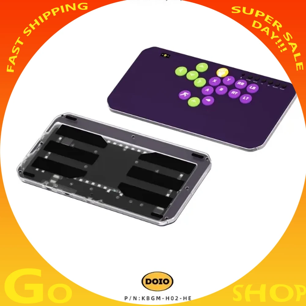 DOIO HITBOX KBGM-H02HE interruptor magnético teclado de aleación de aluminio nuevo teclado de juego ergonómico PBT compatible con PS4 PS5 Switch PC Steam