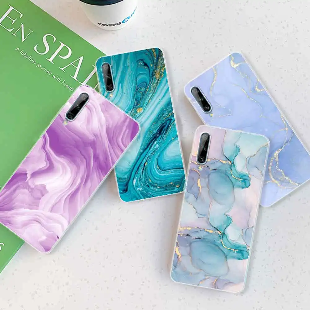 Funda transparente para Huawei P Smart Pro 2019, carcasa suave de mármol para P Smart Pro 2019, Funda de teléfono PSmart Pro 2019 - imagen 2