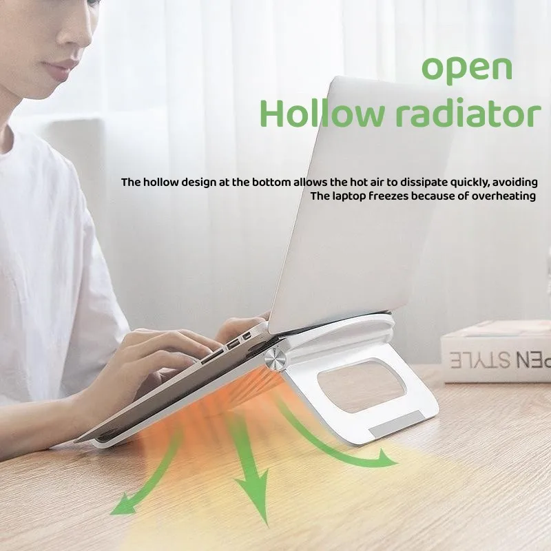 Soporte plegable para ordenador portátil, para iPad, Macbook, Mac Pro, PC, Notebook, tableta, accesorios de ordenador, soporte de escritorio ABS, soporte de refrigeración - imagen 4