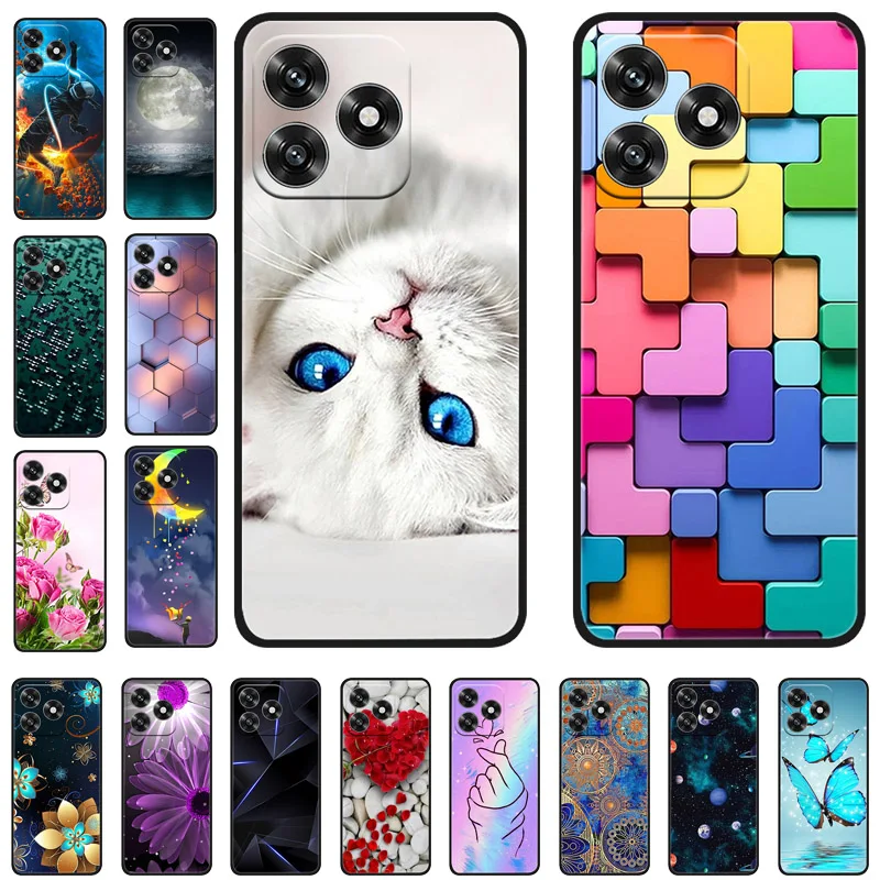 Para Honor X5C Plus 4G Funda de silicona TPU a prueba de golpes Funda de teléfono de gato para Honor X5C Plus X5CPlus Funda HonorX5C impresión suave Coque