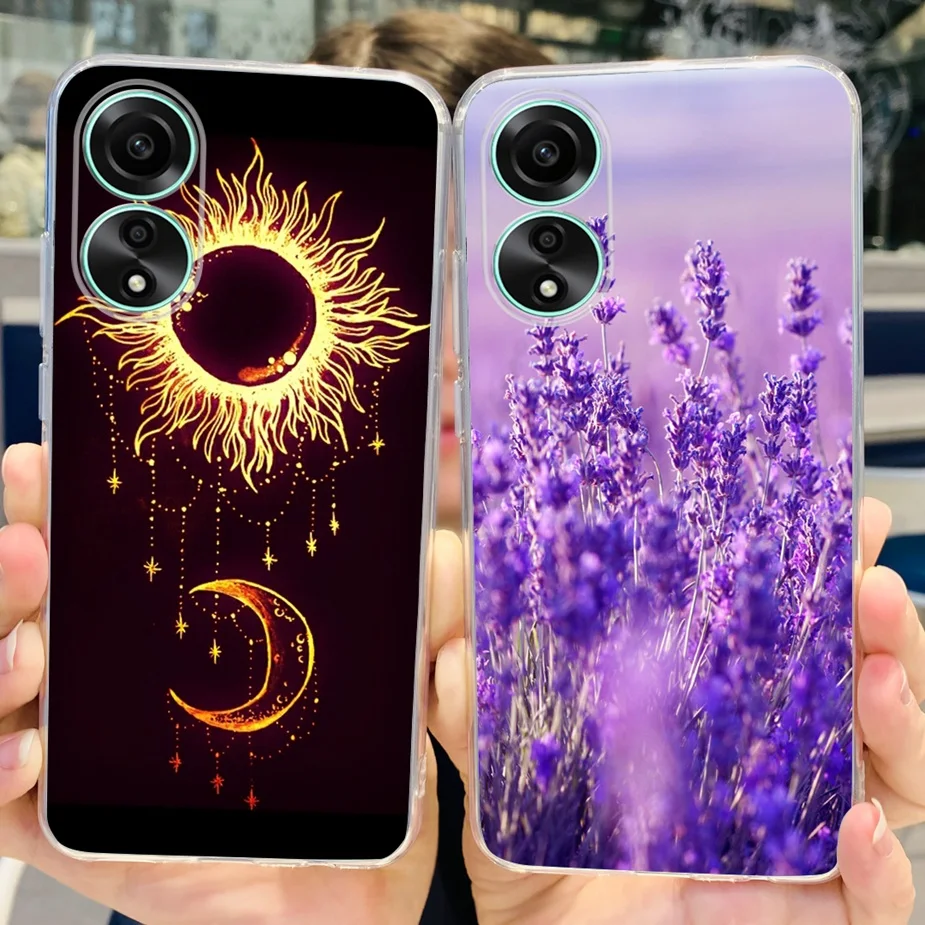 Funda de silicona blanda con dibujos animados de gato para Oppo A78, carcasa trasera de TPU, 4G, CPH2565 - imagen 3
