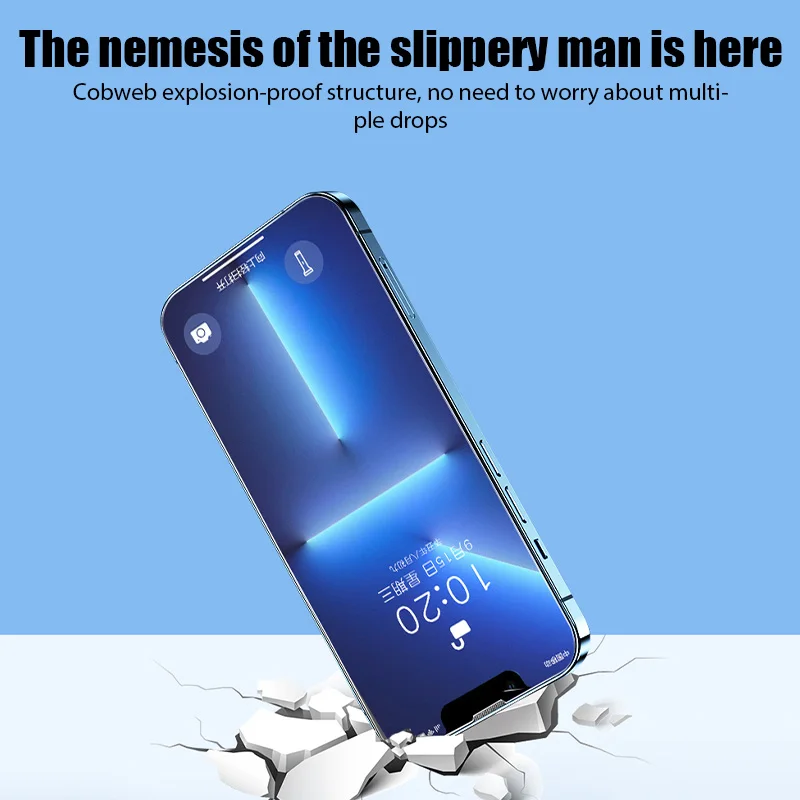 Protectores de pantalla de vidrio templado mate para iPhone, 15, 14, 13, 12, 11 Pro Max, SE 2020, 12 Mini, X, XR, XS MAX, 7, 8, 3 unidades - imagen 4