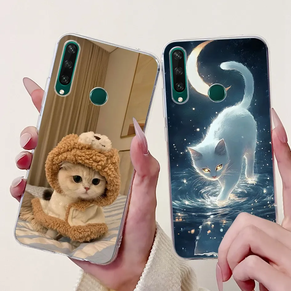 Para Huawei Y6p Y7p 2020 funda MED-LX9 MED-LX9N ART-L28 ART-L29 funda Popular flor suave funda trasera de silicona para HuaweiY6p parachoques - imagen 3