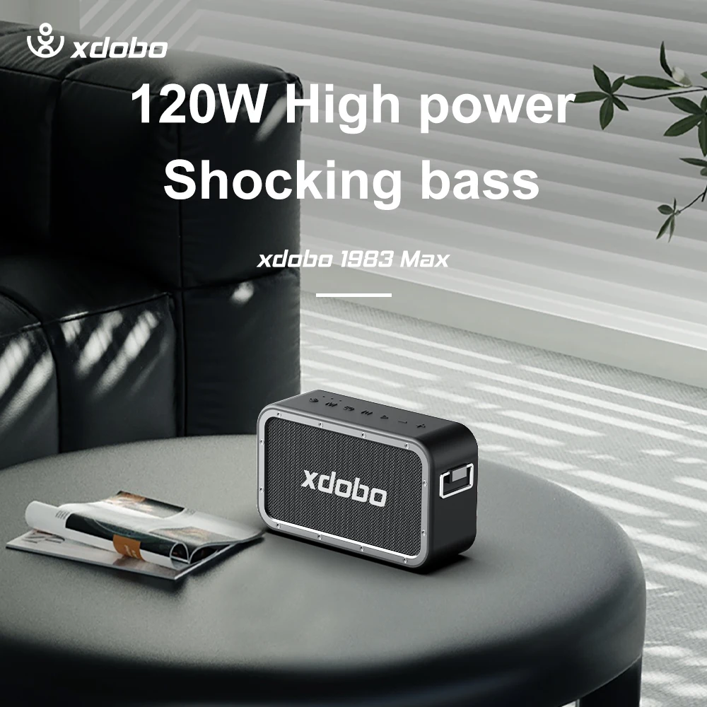 XDOBO-Altavoz Bluetooth 1983 MAX 120W, Subwoofer inalámbrico de graves profundos, 15000mAh, estéreo envolvente, compatible con función de Banco de energía - imagen 3
