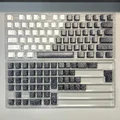 black white  keycaps