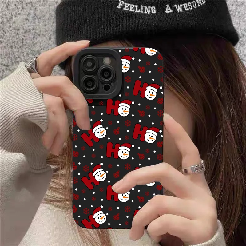 Funda de teléfono de TPU con patrón de muñeco de nieve de Navidad para Xiaomi Redmi 13 12 15C 14C 13C 12C Redmi Note 14 13 12 Pro Plus 5G 12S 11 10 - imagen 4