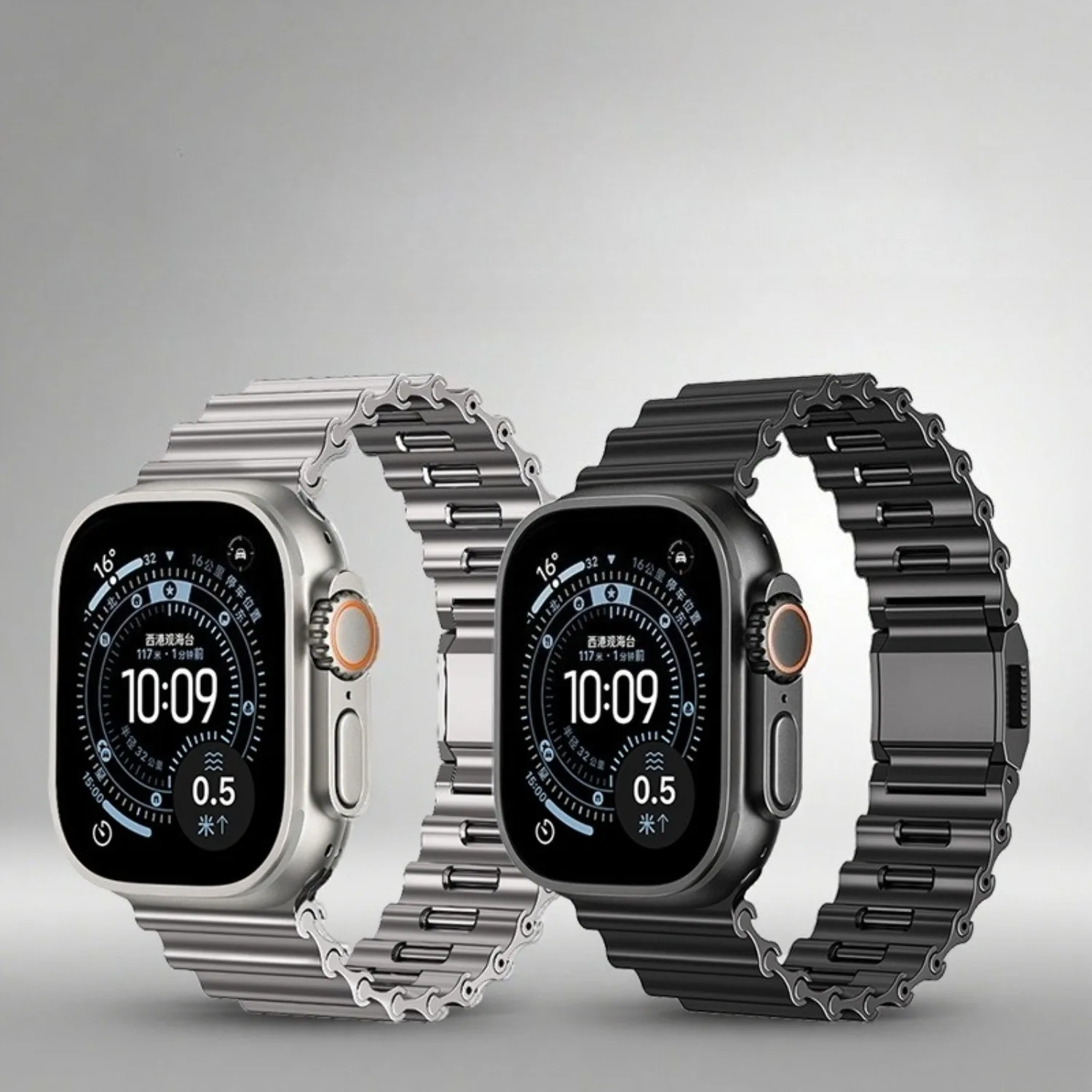 Correa de reloj para Apple Watch 42/44/45/46/49 mm Correa de reloj de acero inoxidable para Apple Watch Series Ultra 2, SE, 10/9/8/7/6/5/4/3/2/1