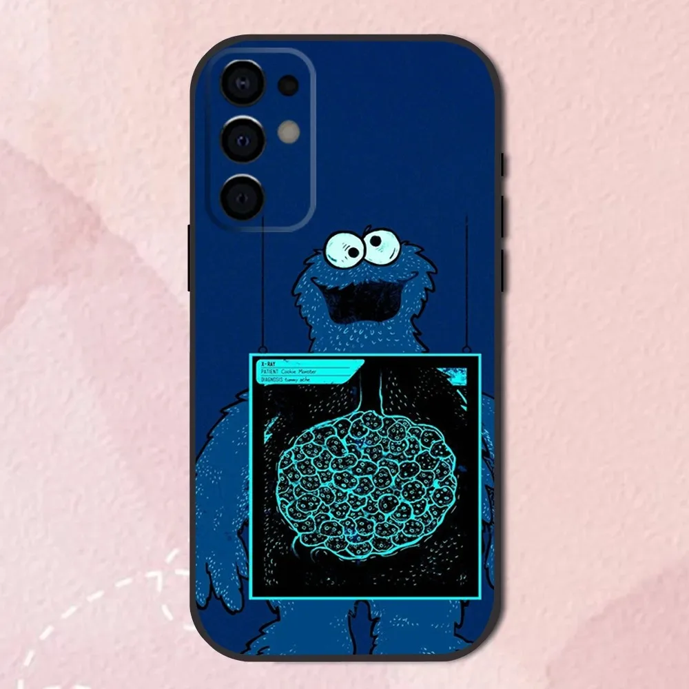 Divertida funda de teléfono c-cookie-m-monster para Samsung S24,S21,S22,S23,S30,Ultra,S20,Plus,Fe,Lite,Note,10,9,5G, carcasa suave negra - imagen 5