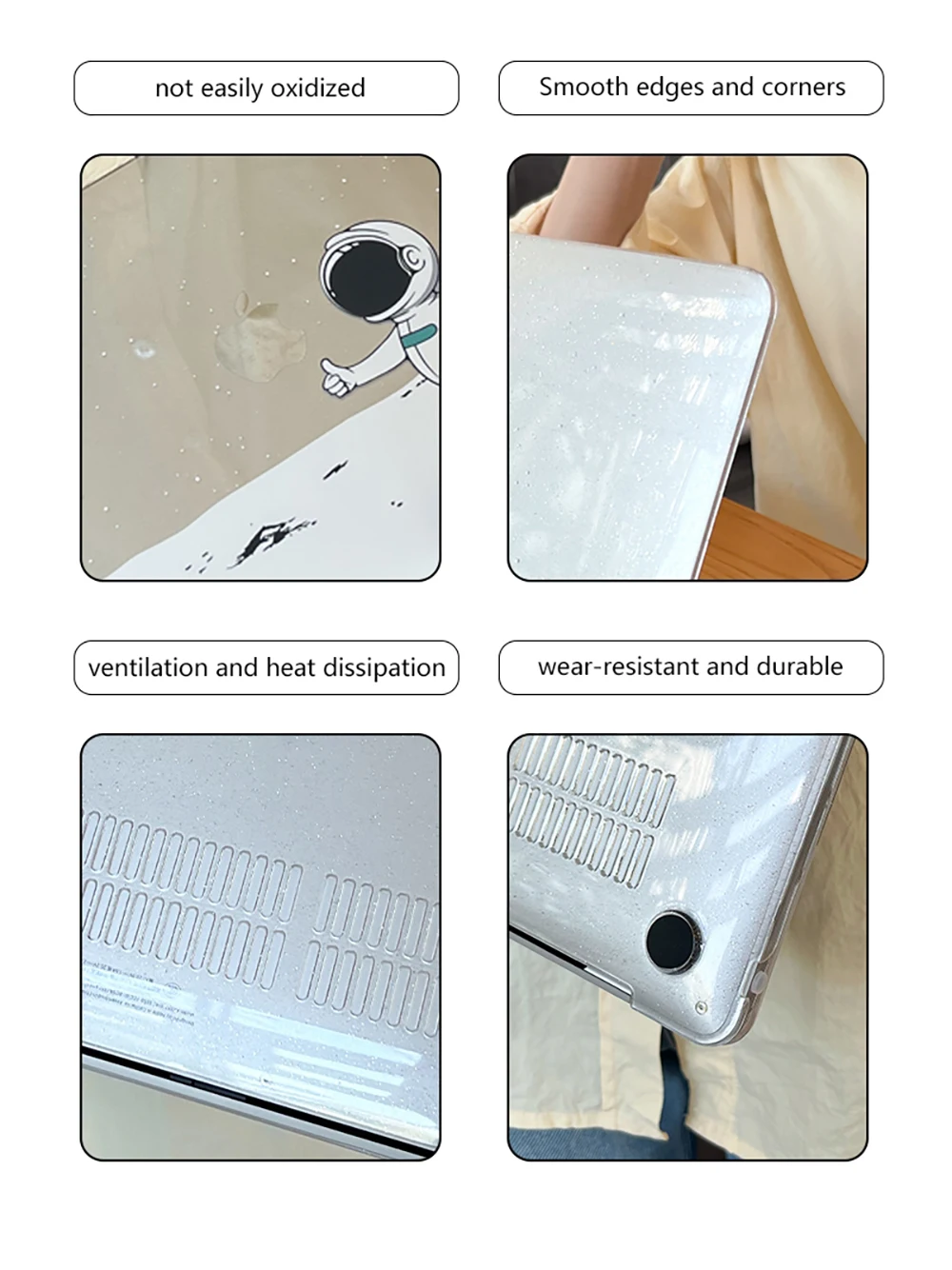 Funda de portátil para MacBook Air M4 Pro 13 M2 2022, funda M1 2020 2023 Pro 14 16 M3 2024, carcasa dura para Air 13,6 15,3, funda con estampado brillante - imagen 5