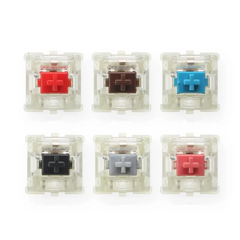 Cherry MX-Interruptor de teclado mecánico, interruptor de eje rosa silencioso, plateado, rojo, negro, azul, marrón, interruptor RGB transparente de cereza de 3 pines - imagen 2