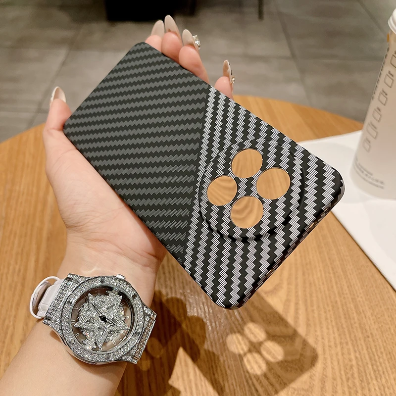 Para Oneplus ACE5 Pro 13R PC funda con patrón de textura de fibra de carbono cubierta dura mate para One Plus 1 + 13R ACE5 Pro delgada a prueba de golpes - imagen 5